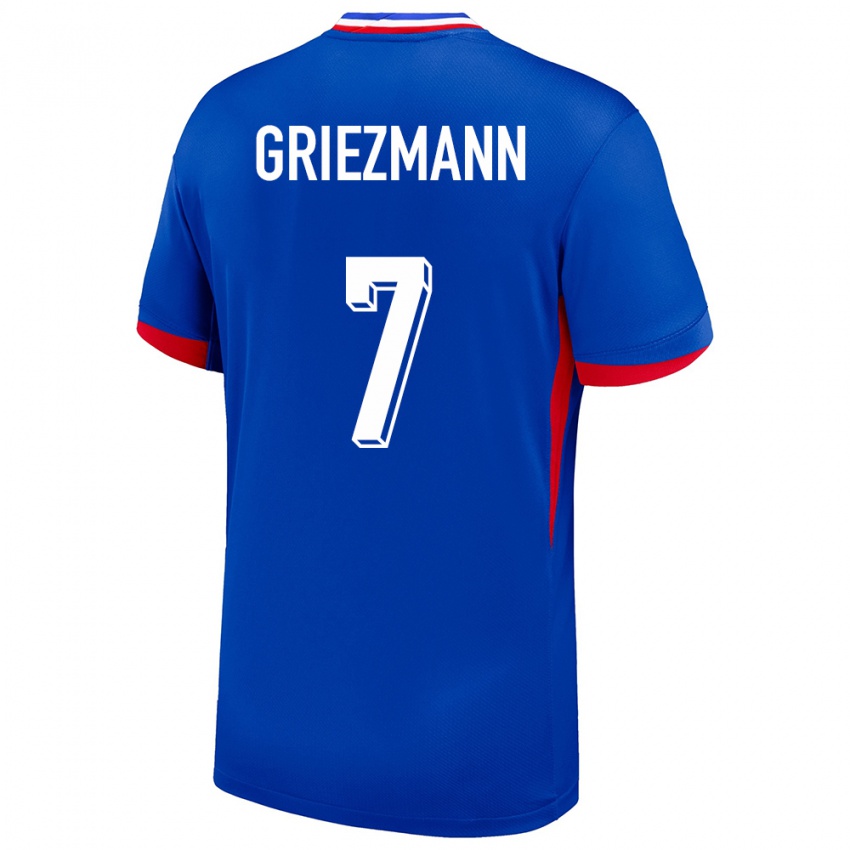 Dámské Francie Antoine Griezmann #7 Modrý Domů Hráčské Dresy 24-26 Dres