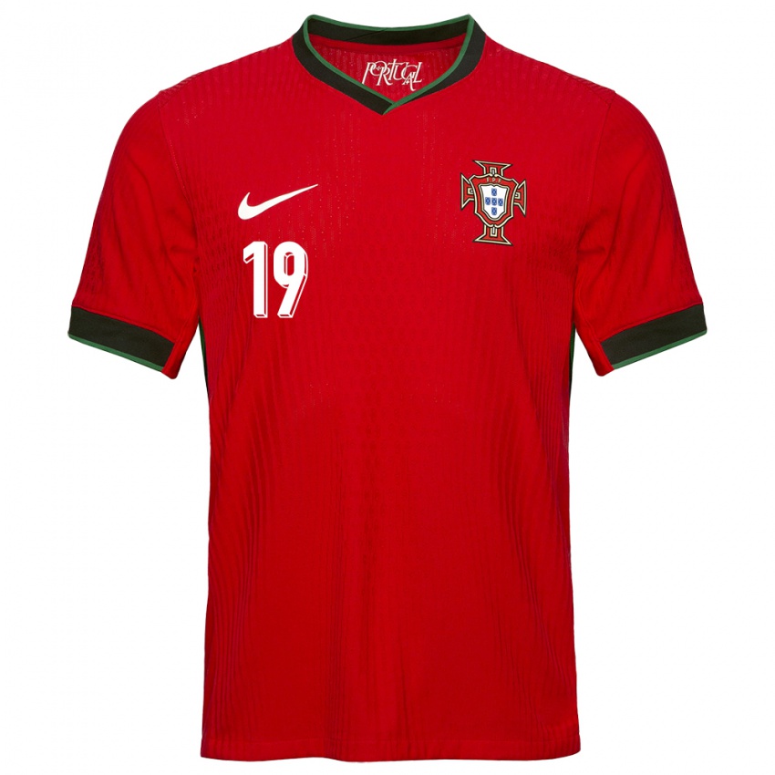 Dámské Portugalsko Nuno Mendes #19 Červené Domů Hráčské Dresy 24-26 Dres