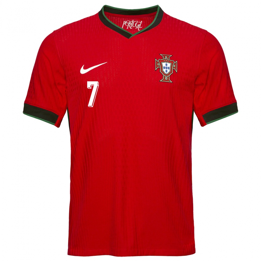 Dámské Portugalsko Cristiano Ronaldo #7 Červené Domů Hráčské Dresy 24-26 Dres