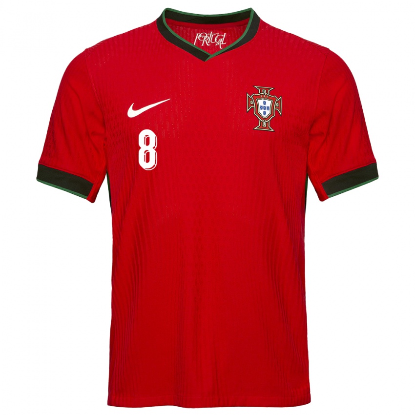 Dámské Portugalsko Joao Moutinho #8 Červené Domů Hráčské Dresy 24-26 Dres