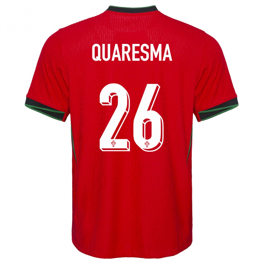 Dámské Portugalsko Eduardo Quaresma #26 Červené Domů Hráčské Dresy 24-26 Dres