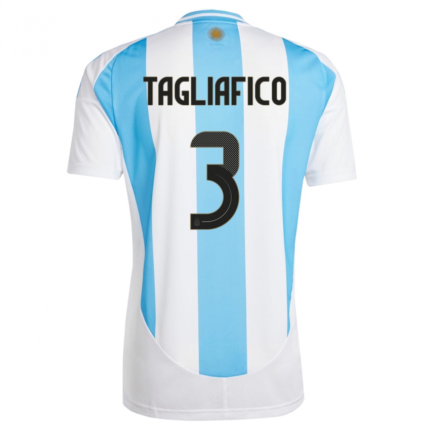Dámské Argentina Nicolas Tagliafico #3 Bílá Modrá Domů Hráčské Dresy 24-26 Dres