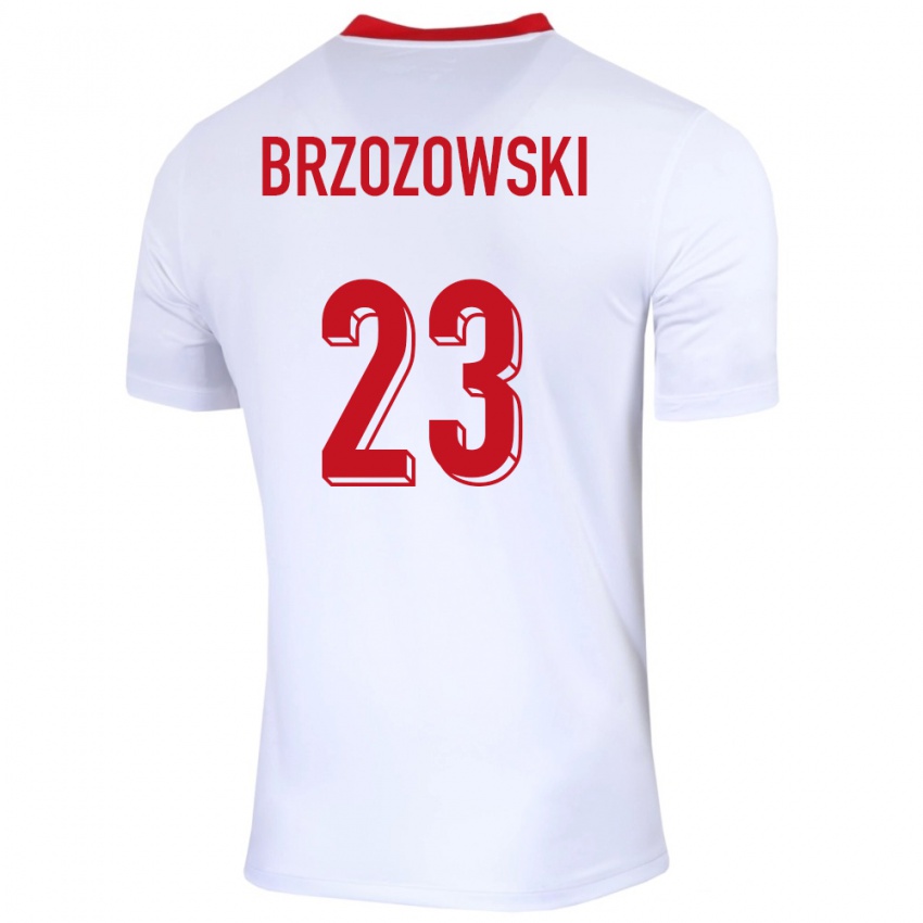 Dámské Polsko Milosz Brzozowski #23 Bílý Domů Hráčské Dresy 24-26 Dres