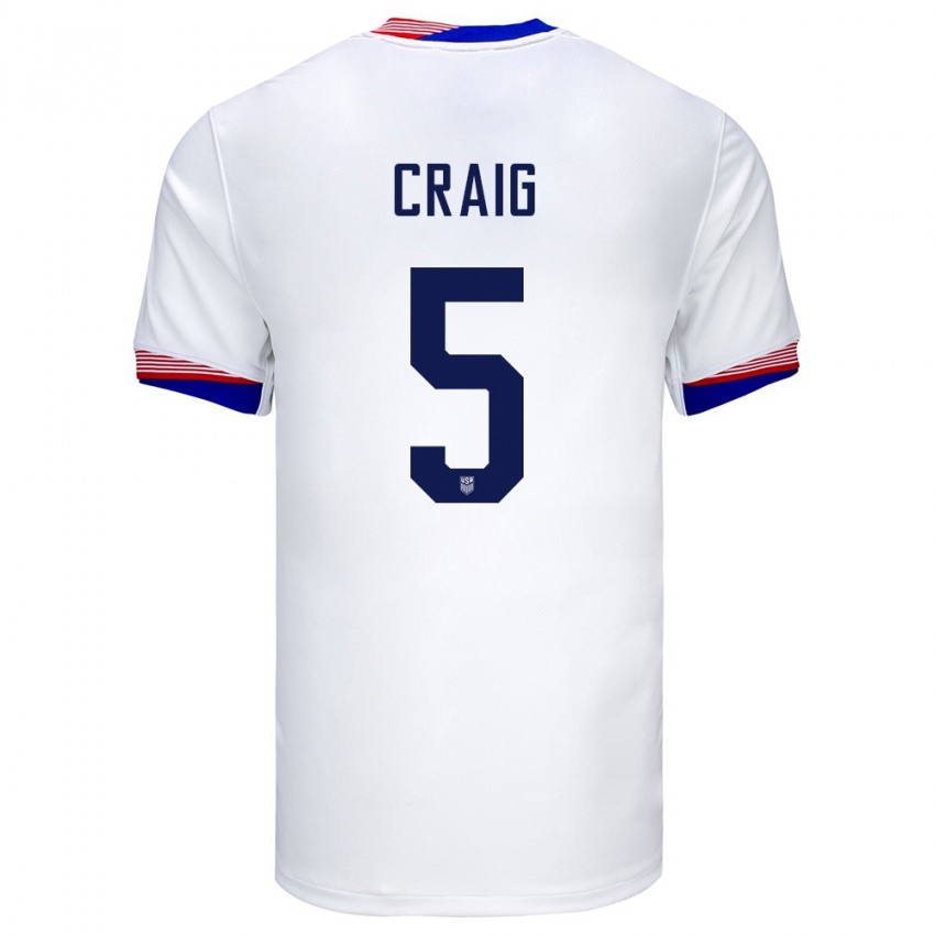 Dámské Spojené Státy Americké Brandan Craig #5 Bílý Domů Hráčské Dresy 24-26 Dres