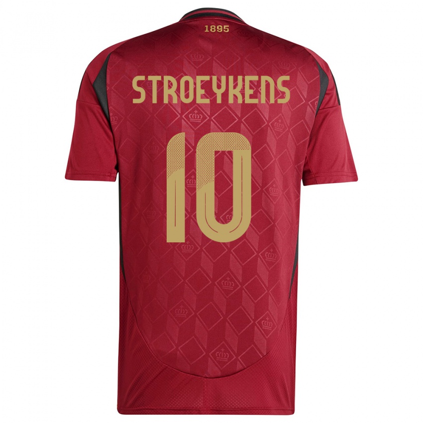 Dámské Belgie Mario Stroeykens #10 Burgundské Domů Hráčské Dresy 24-26 Dres