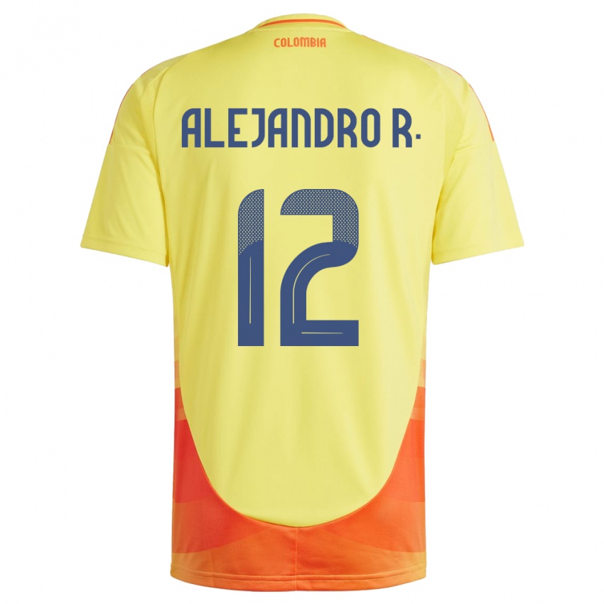 Dámské Kolumbie Alejandro Rodríguez #12 Žlutá Domů Hráčské Dresy 24-26 Dres