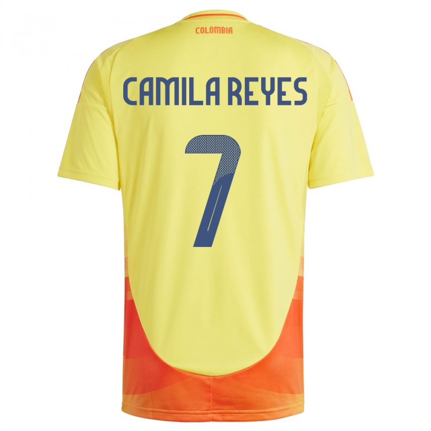 Dámské Kolumbie María Camila Reyes #7 Žlutá Domů Hráčské Dresy 24-26 Dres