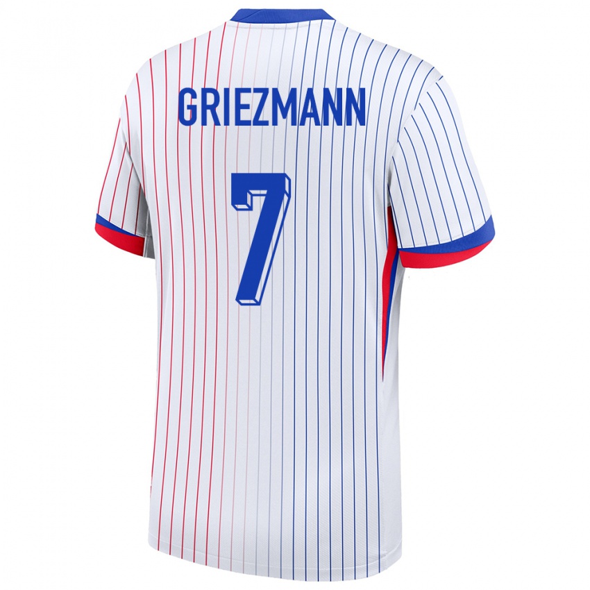 Dámské Francie Antoine Griezmann #7 Bílý Daleko Hráčské Dresy 24-26 Dres