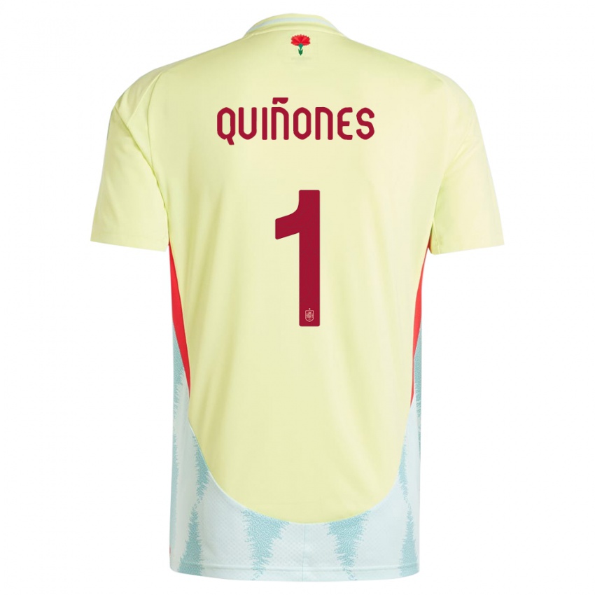 Dámské Španělsko Mariasun Quinones #1 Žlutá Daleko Hráčské Dresy 24-26 Dres