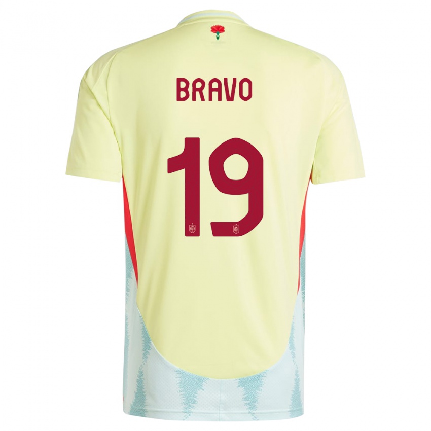 Dámské Španělsko Iker Bravo #19 Žlutá Daleko Hráčské Dresy 24-26 Dres