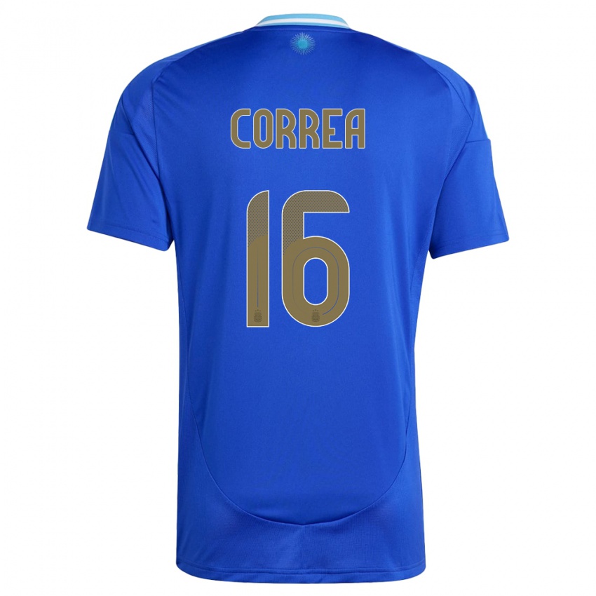 Dámské Argentina Angel Correa #16 Modrý Daleko Hráčské Dresy 24-26 Dres
