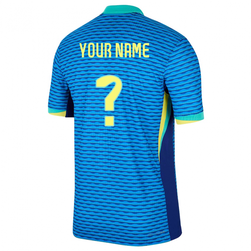 Dámské Brazílie Tvé Jméno #0 Modrý Daleko Hráčské Dresy 24-26 Dres