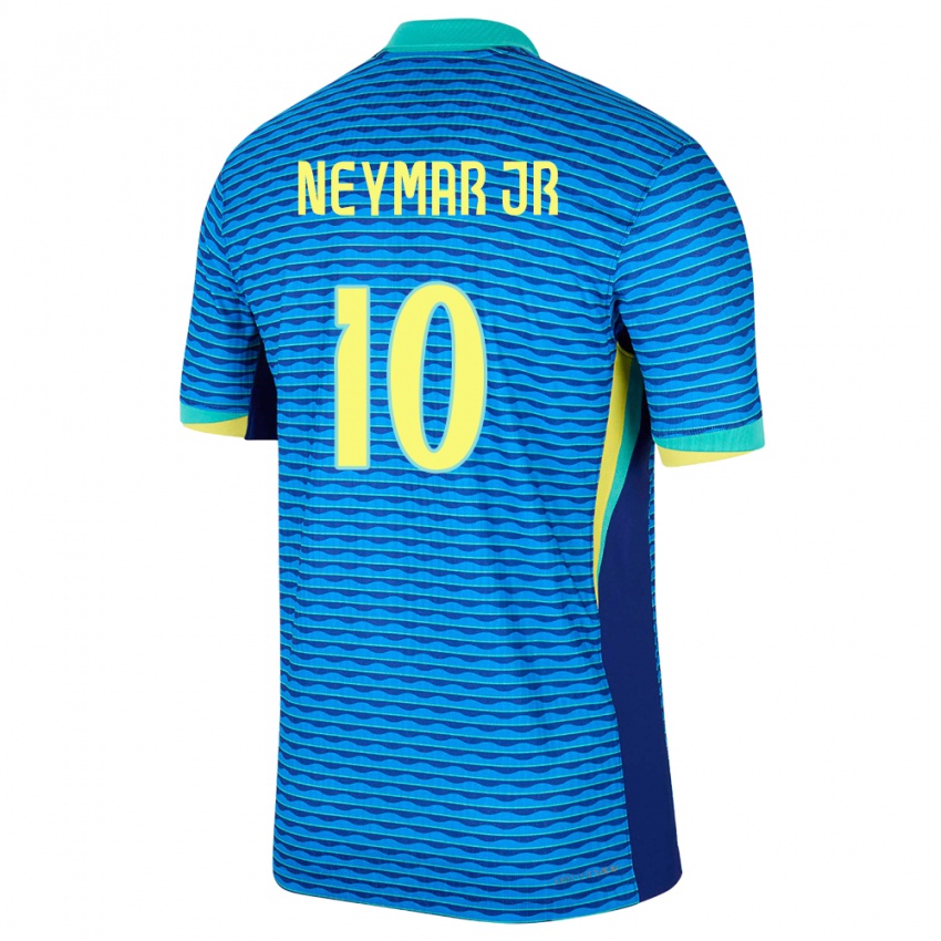 Dámské Brazílie Neymar #10 Modrý Daleko Hráčské Dresy 24-26 Dres
