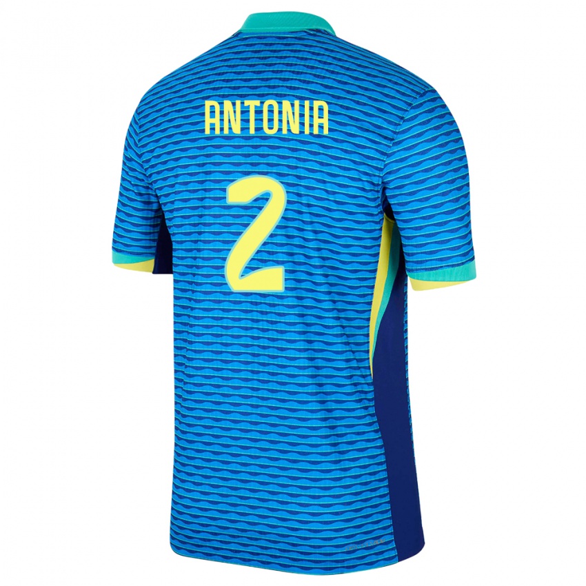 Dámské Brazílie Antonia #2 Modrý Daleko Hráčské Dresy 24-26 Dres