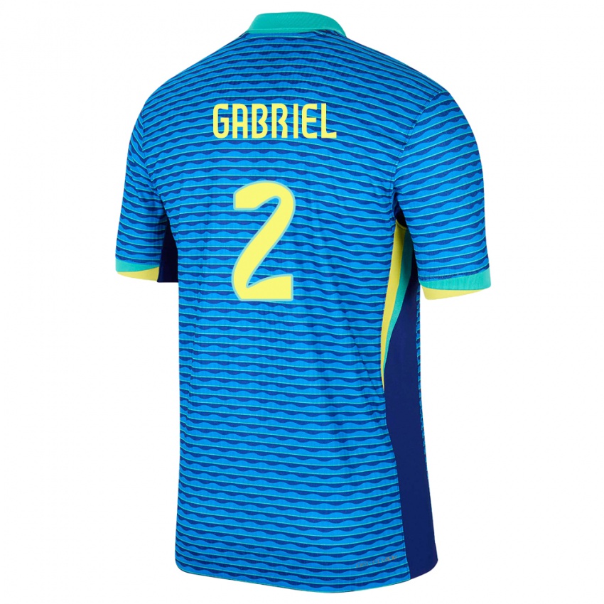 Dámské Brazílie Victor Gabriel #2 Modrý Daleko Hráčské Dresy 24-26 Dres