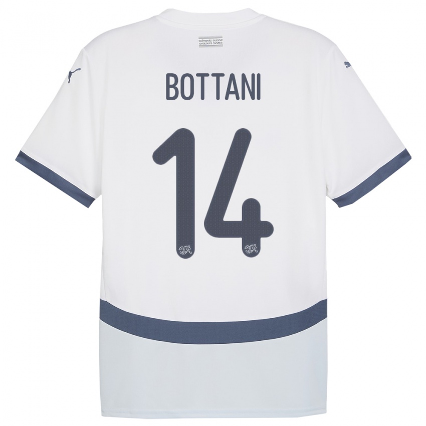 Dámské Švýcarsko Mattia Bottani #14 Bílý Daleko Hráčské Dresy 24-26 Dres