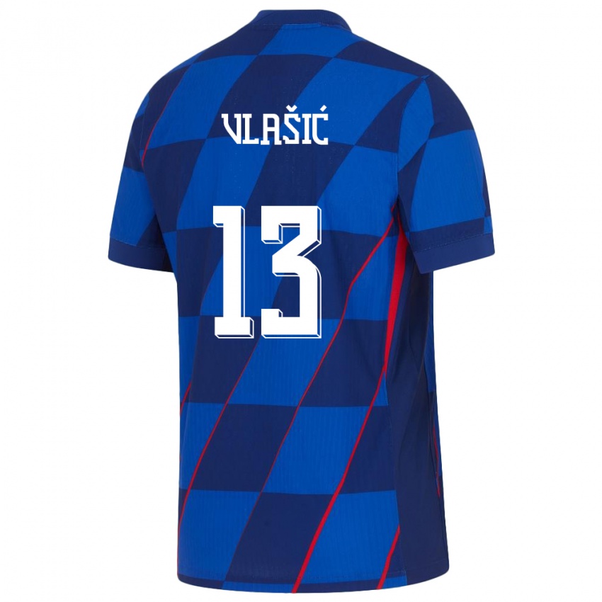 Dámské Chorvatsko Nikola Vlasic #13 Modrý Daleko Hráčské Dresy 24-26 Dres