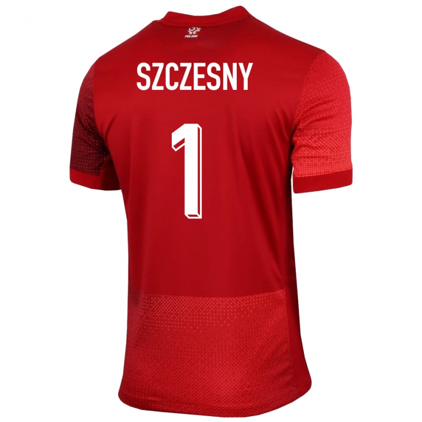 Dámské Polsko Wojciech Szczesny #1 Červené Daleko Hráčské Dresy 24-26 Dres