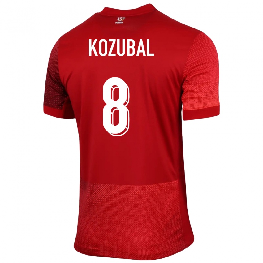 Dámské Polsko Antoni Kozubal #8 Červené Daleko Hráčské Dresy 24-26 Dres