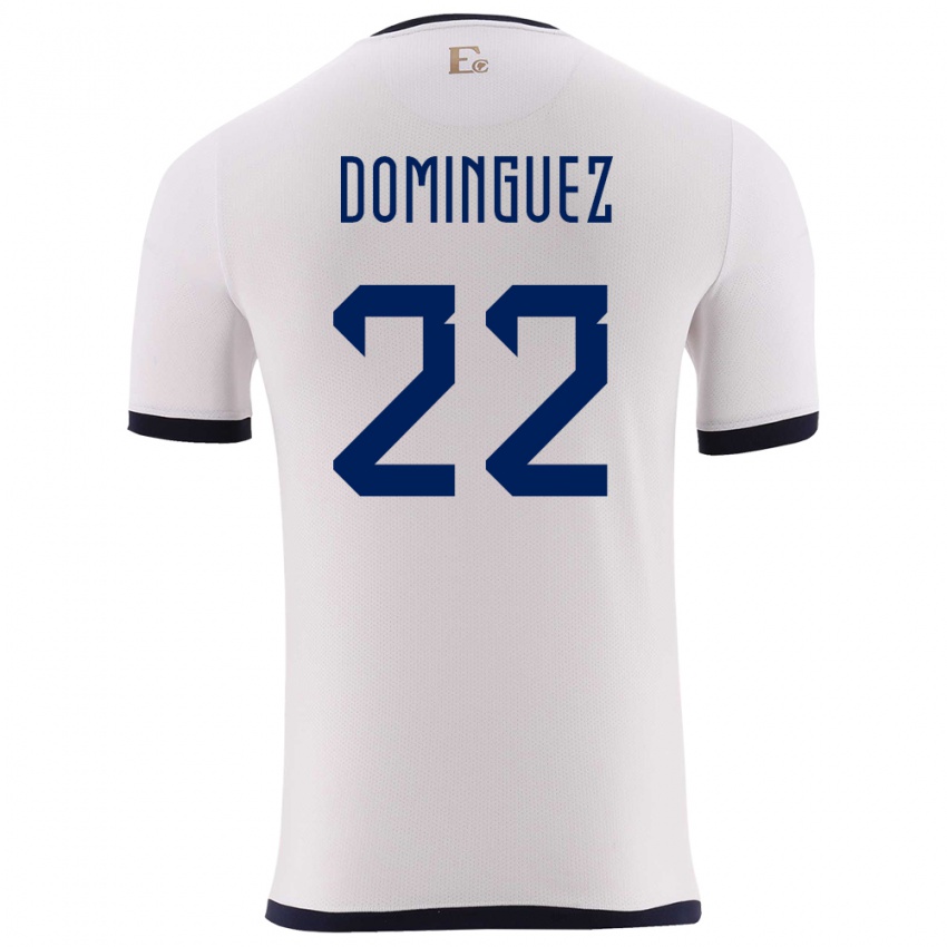 Dámské Ekvádor Alexander Dominguez #22 Bílý Daleko Hráčské Dresy 24-26 Dres