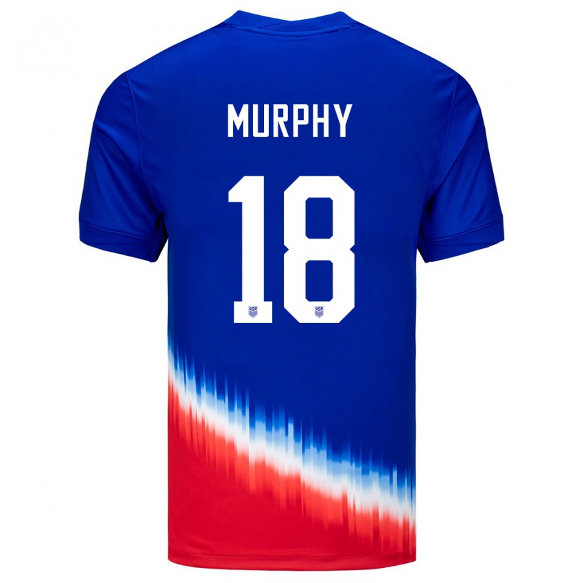 Dámské Spojené Státy Americké Casey Murphy #18 Modrý Daleko Hráčské Dresy 24-26 Dres