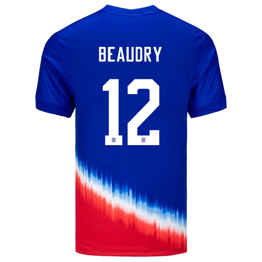 Dámské Spojené Státy Americké Adam Beaudry #12 Modrý Daleko Hráčské Dresy 24-26 Dres