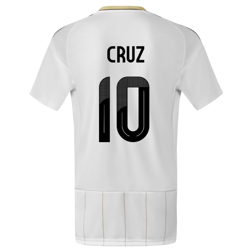 Dámské Kostarika Shirley Cruz #10 Bílý Daleko Hráčské Dresy 24-26 Dres