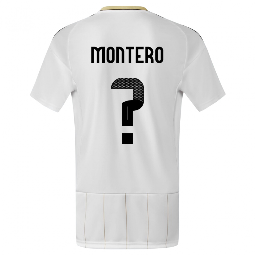 Dámské Kostarika Claudio Montero #0 Bílý Daleko Hráčské Dresy 24-26 Dres