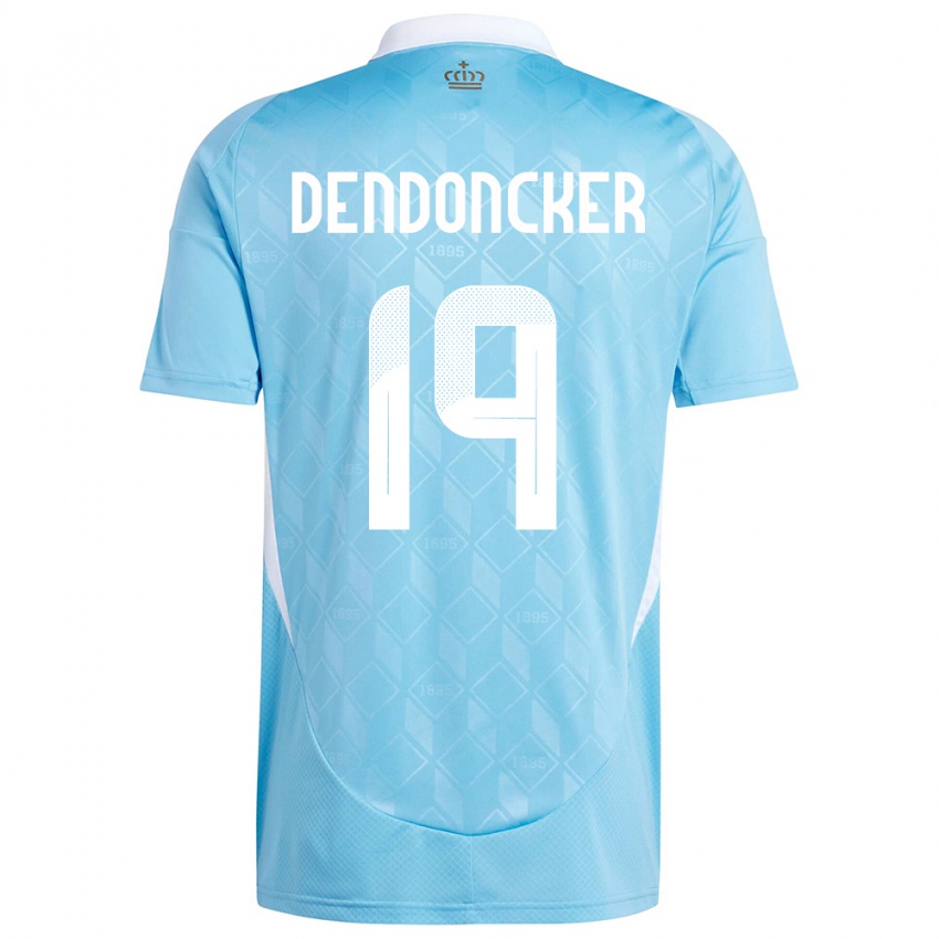 Dámské Belgie Leander Dendoncker #19 Modrý Daleko Hráčské Dresy 24-26 Dres