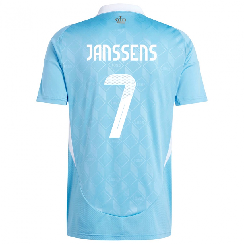 Dámské Belgie Jill Janssens #7 Modrý Daleko Hráčské Dresy 24-26 Dres