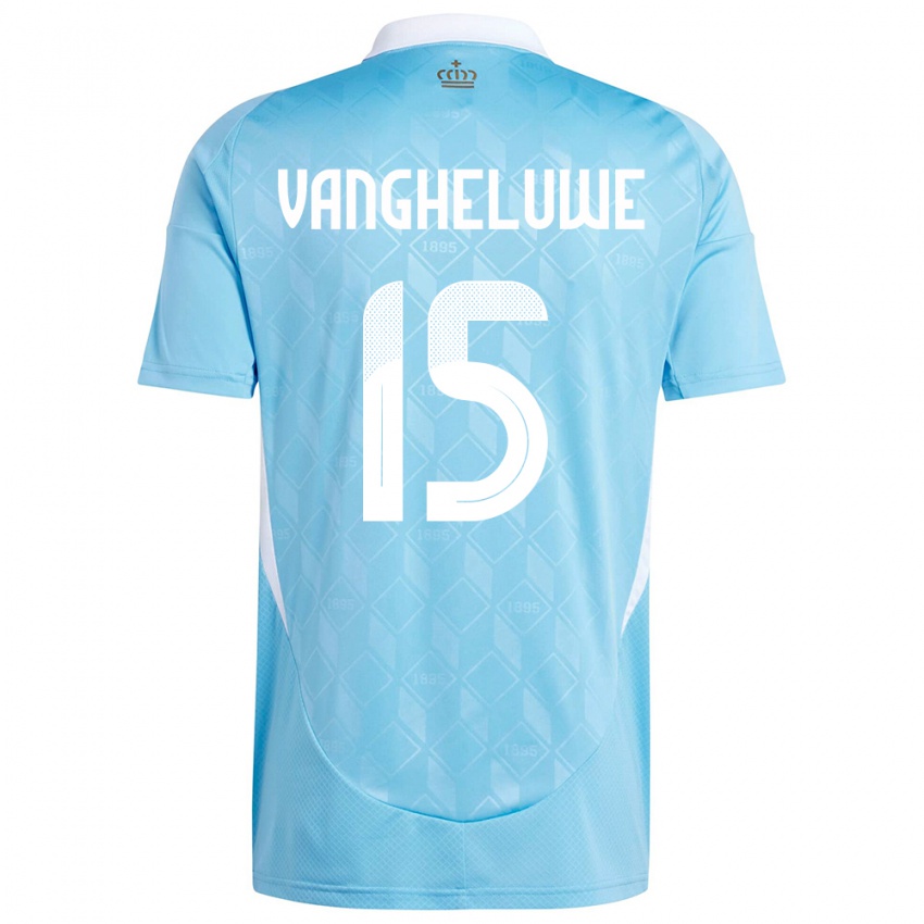 Dámské Belgie Jody Vangheluwe #15 Modrý Daleko Hráčské Dresy 24-26 Dres