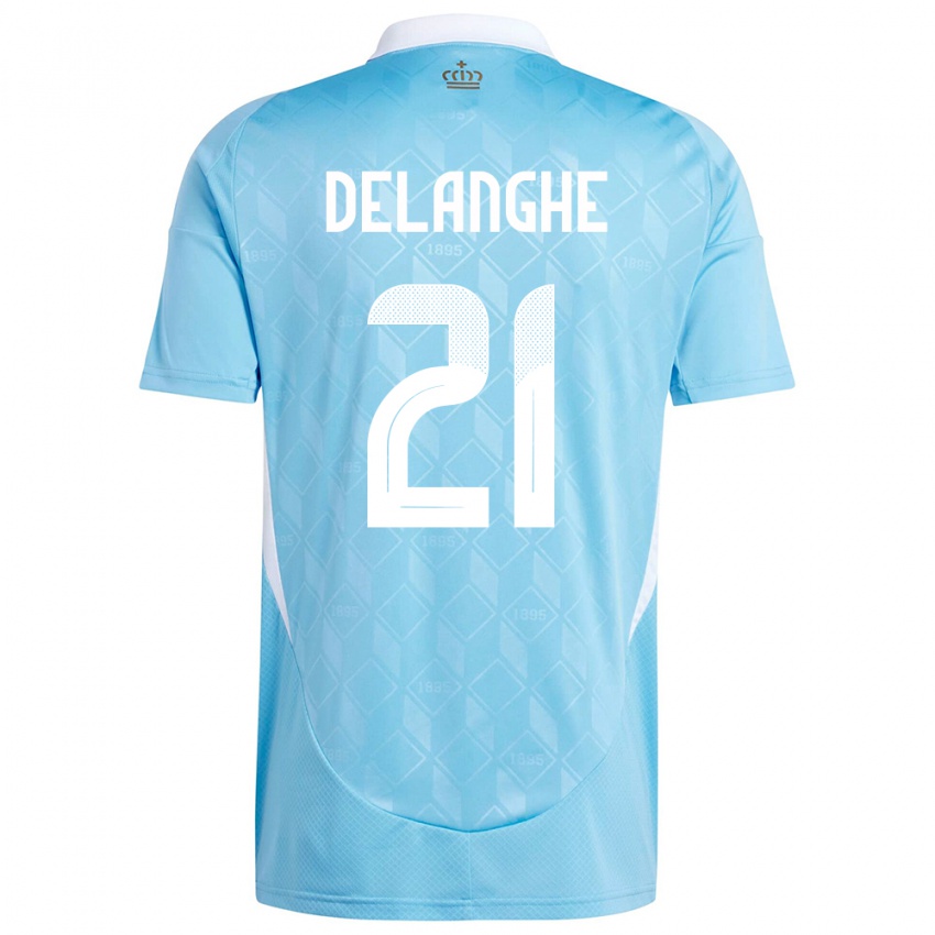 Dámské Belgie Maxime Delanghe #21 Modrý Daleko Hráčské Dresy 24-26 Dres
