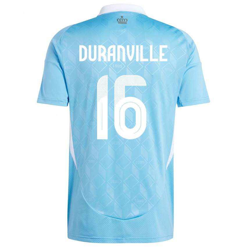 Dámské Belgie Julien Duranville #16 Modrý Daleko Hráčské Dresy 24-26 Dres