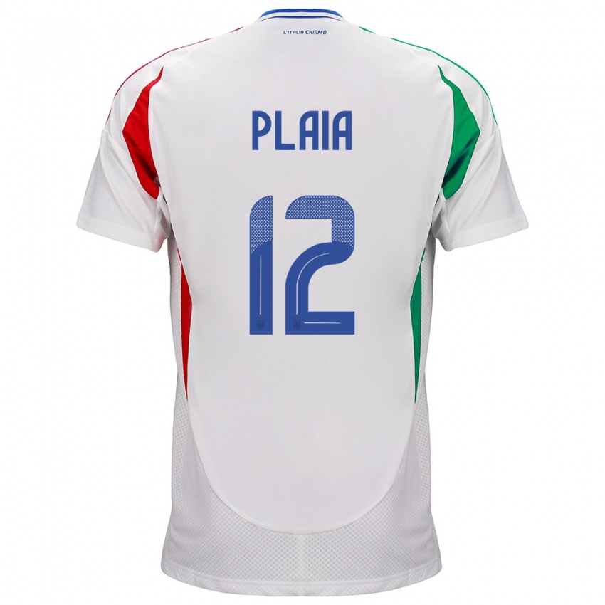 Dámské Itálie Francesco Plaia #12 Bílý Daleko Hráčské Dresy 24-26 Dres