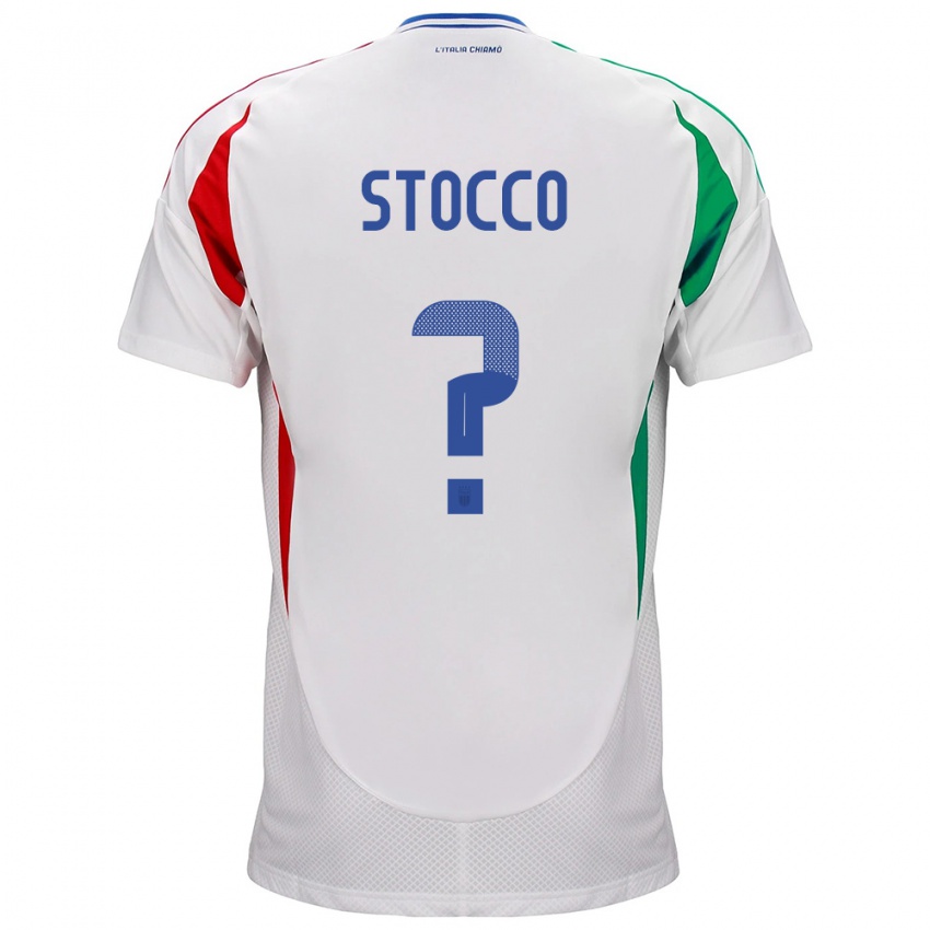 Dámské Itálie Pietro Stocco #0 Bílý Daleko Hráčské Dresy 24-26 Dres