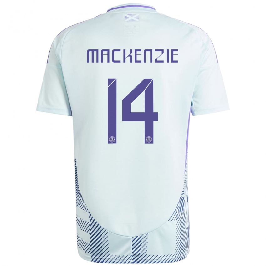 Dámské Skotsko Magnus Mackenzie #14 Světle Mátově Modrá Daleko Hráčské Dresy 24-26 Dres