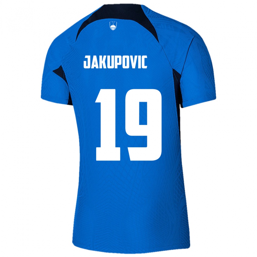 Dámské Slovinsko Aldin Jakupovic #19 Modrý Daleko Hráčské Dresy 24-26 Dres