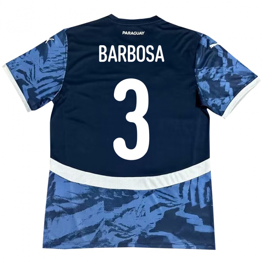 Dámské Paraguay Camila Barbosa #3 Modrý Daleko Hráčské Dresy 24-26 Dres