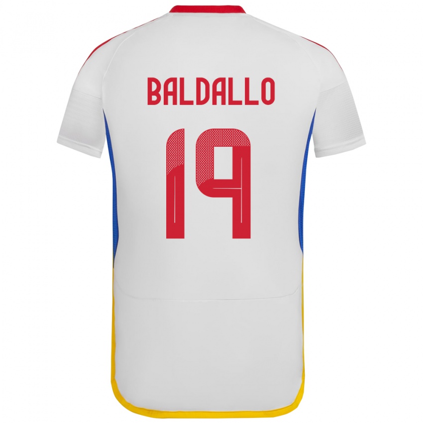 Dámské Venezuela Micheel Baldallo #19 Bílý Daleko Hráčské Dresy 24-26 Dres