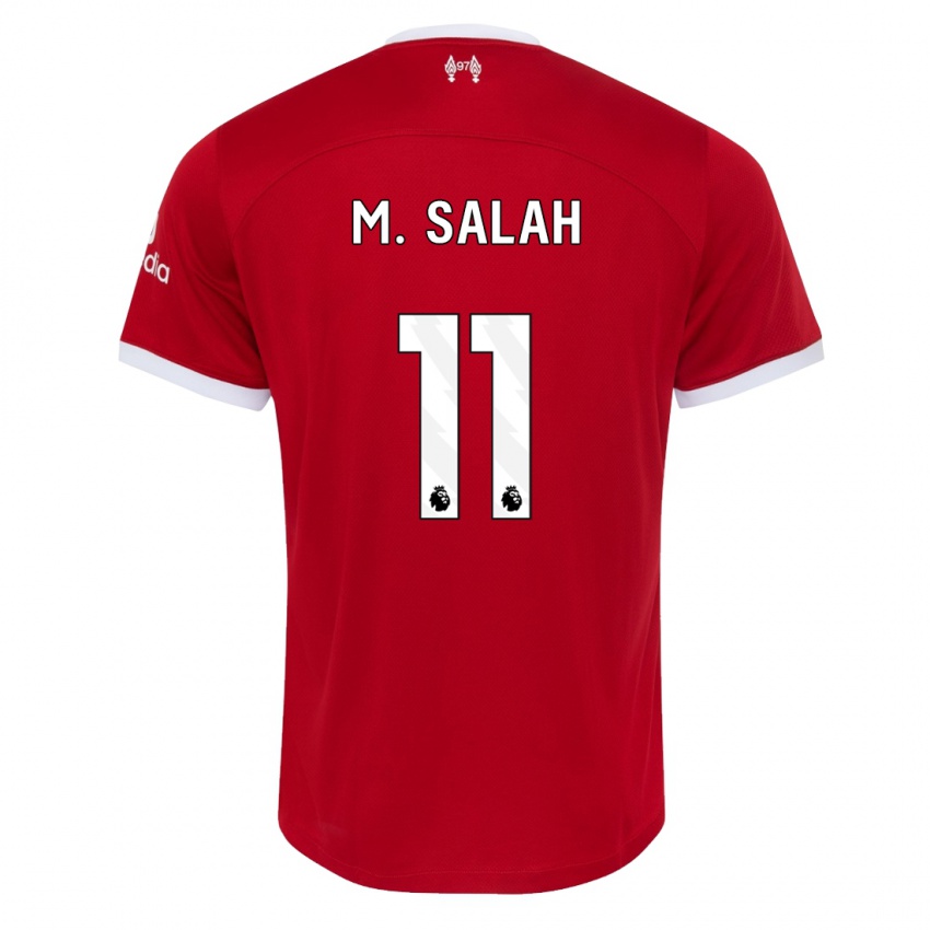 Dětské Mohamed Salah #11 Červené Domů Hráčské Dresy 2023/24 Dres