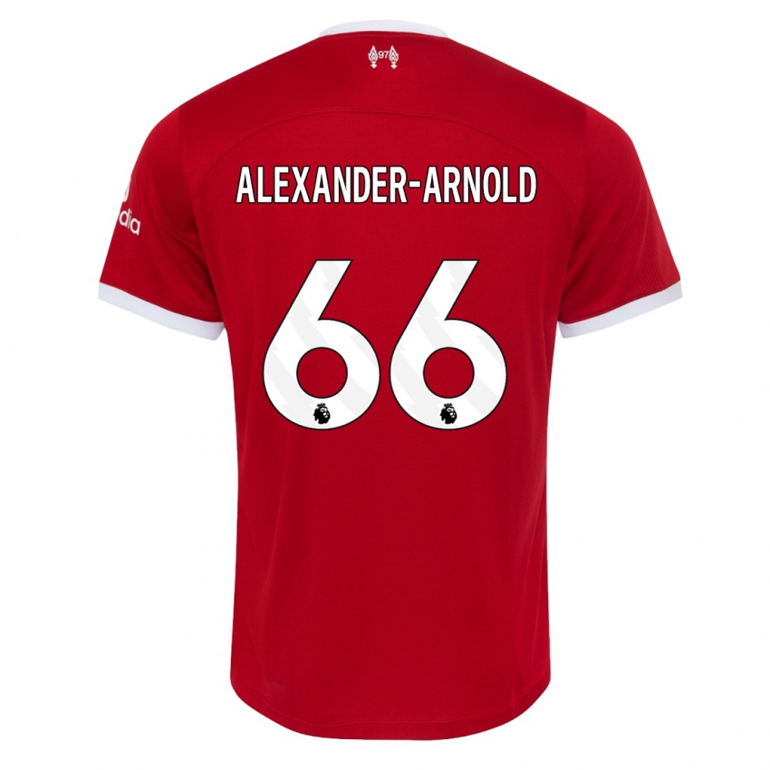 Dětské Trent Alexander-Arnold #66 Červené Domů Hráčské Dresy 2023/24 Dres