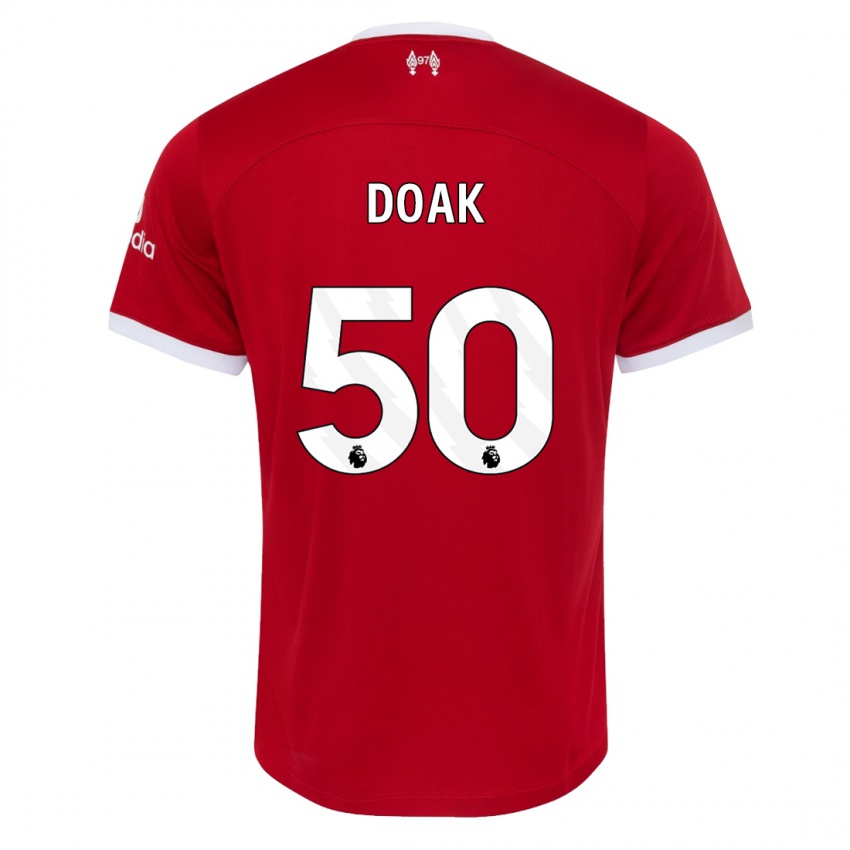 Dětské Ben Doak #50 Červené Domů Hráčské Dresy 2023/24 Dres