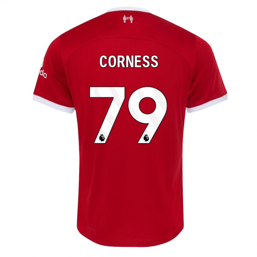 Dětské Dominic Corness #79 Červené Domů Hráčské Dresy 2023/24 Dres