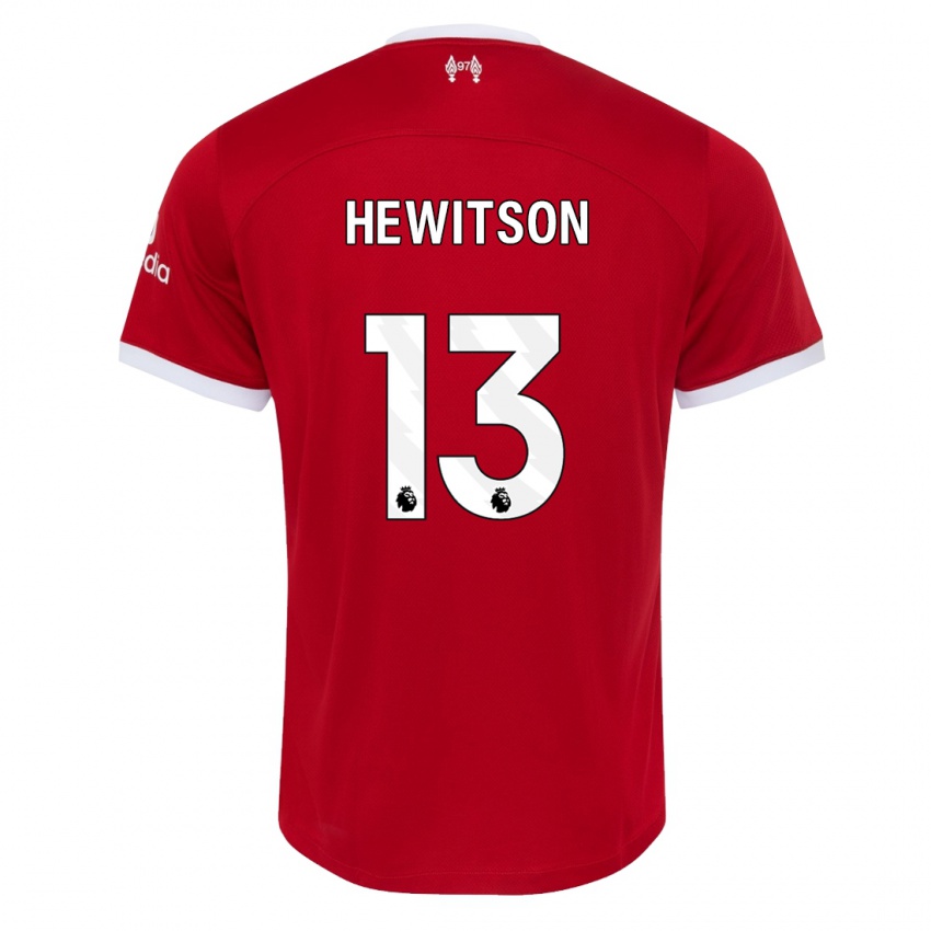 Dětské Luke Hewitson #13 Červené Domů Hráčské Dresy 2023/24 Dres