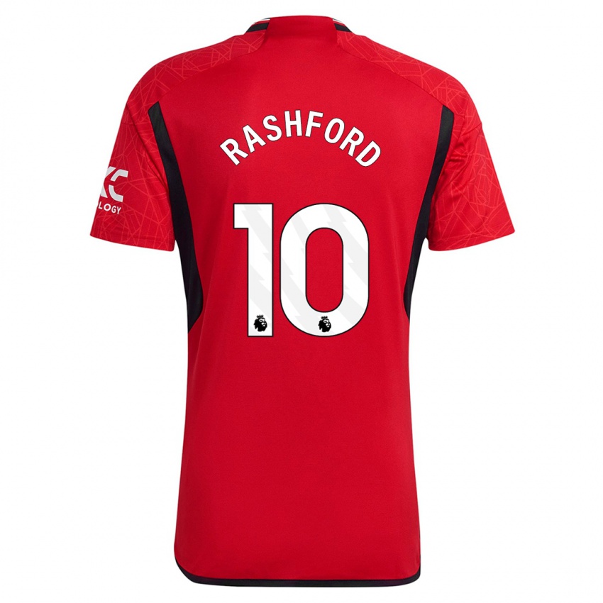 Dětské Marcus Rashford #10 Červené Domů Hráčské Dresy 2023/24 Dres