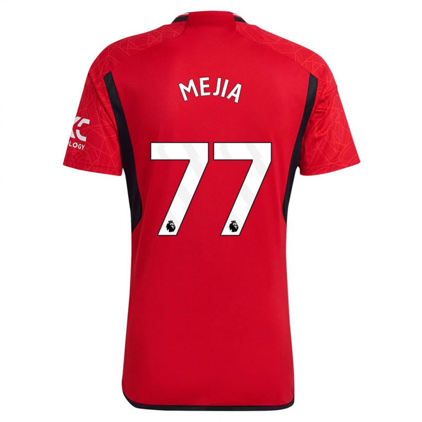 Dětské Mateo Mejia #77 Červené Domů Hráčské Dresy 2023/24 Dres