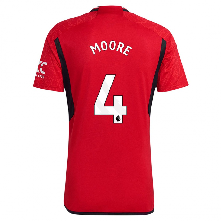 Dětské Jade Moore #4 Červené Domů Hráčské Dresy 2023/24 Dres