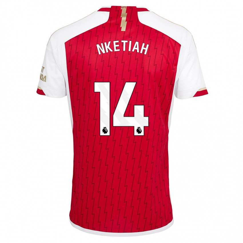 Dětské Eddie Nketiah #14 Červené Domů Hráčské Dresy 2023/24 Dres