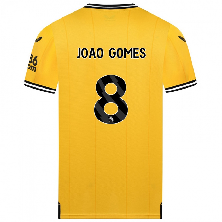 Dětské Joao Gomes #8 Žlutá Domů Hráčské Dresy 2023/24 Dres
