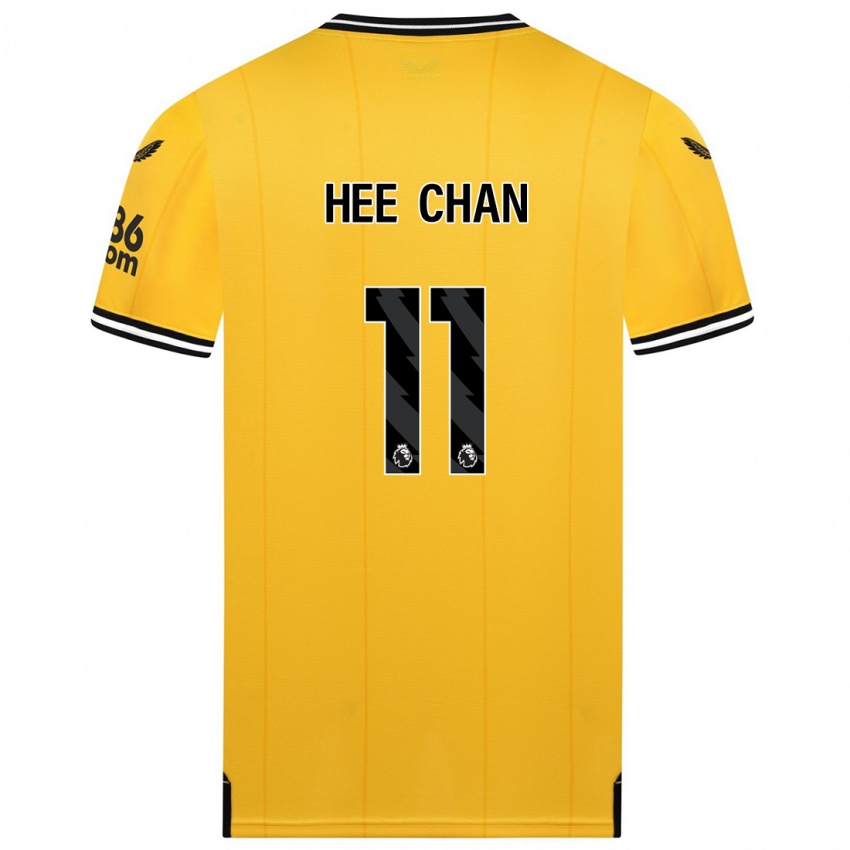 Dětské Hee-Chan Hwang #11 Žlutá Domů Hráčské Dresy 2023/24 Dres